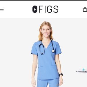 Figs Casma Three-Pocket Scrub Top Small